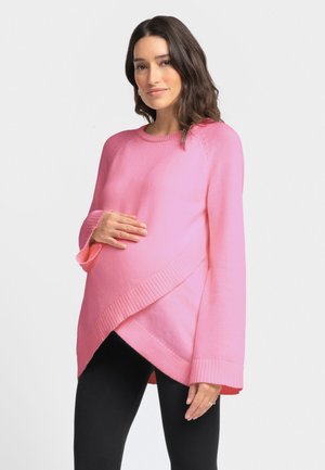 Seraphine, REGULAR FIT - MATERNITY NURSING CROSS OVER  - Strickpullover - pink