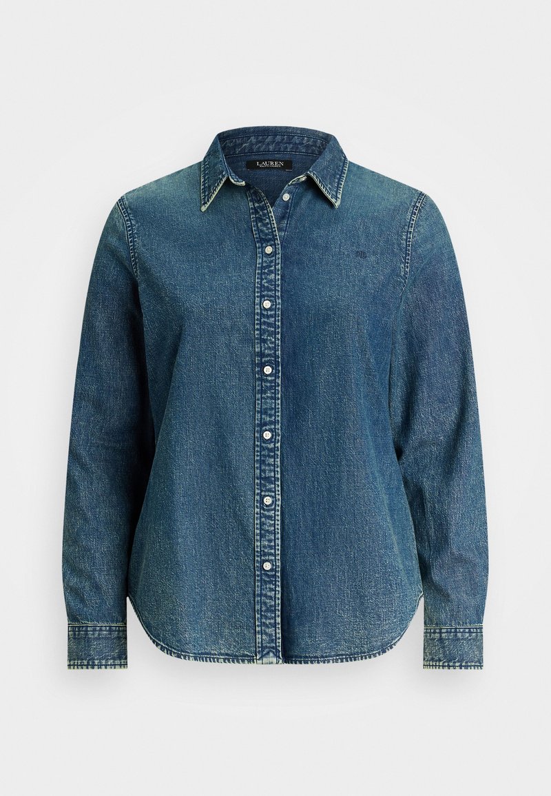 Lauren Ralph Lauren Woman CLASSIC FIT DENIM SHIRT - Gombos blúz - haze ...