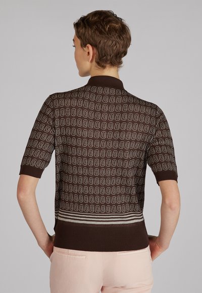 Slowear ZANONE - Polo - brown white