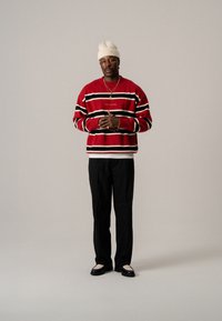 BLKVIS STRIPED UNISEX - Πουλόβερ - merlot