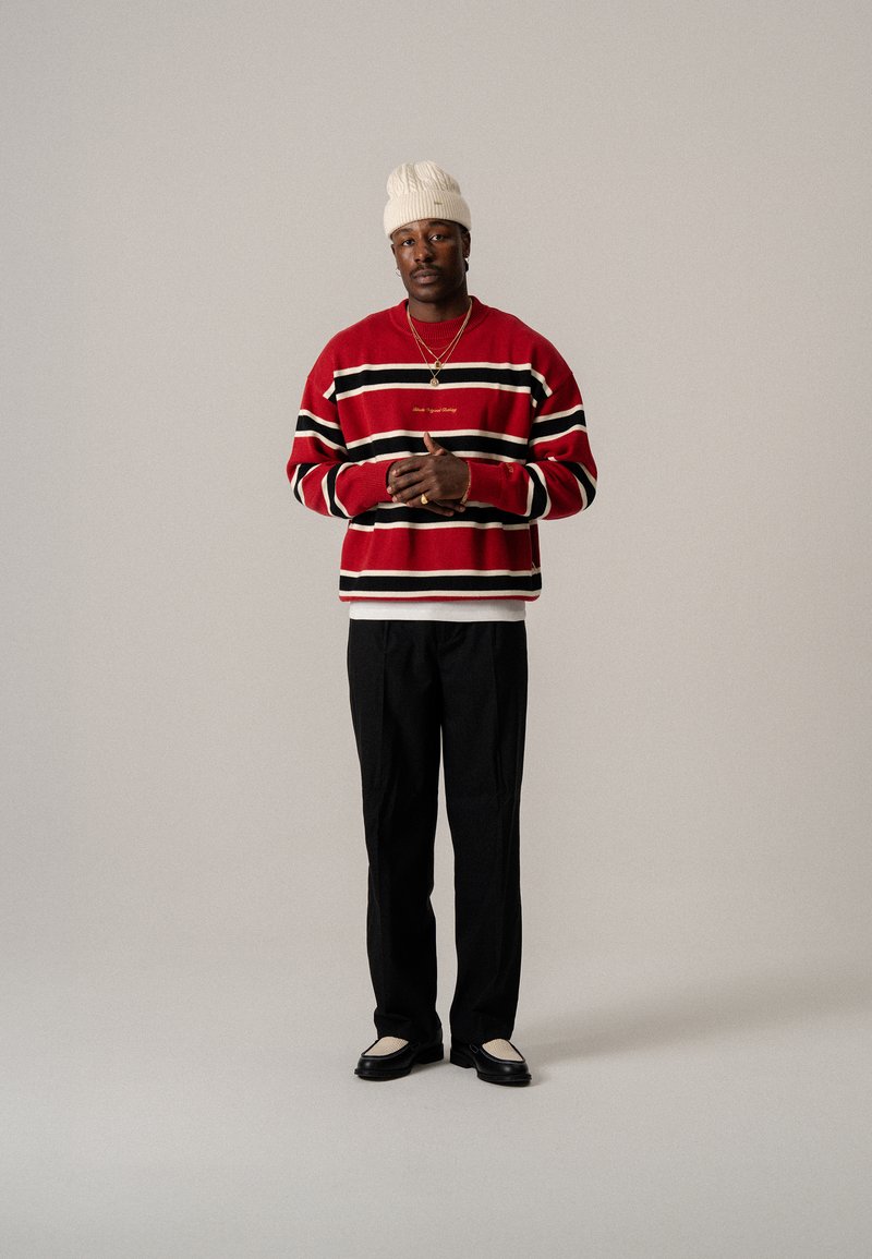 BLKVIS STRIPED UNISEX - Πουλόβερ - merlot