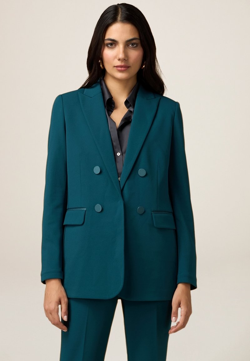 Oltre CON DETTAGLI IN RASO - Blazer - ottanio