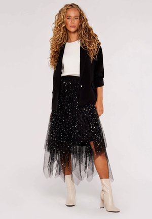 Apricot STARS HANKY  - A-line skirt - black