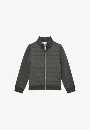 Reiss FLINTOFF QUILTED HYBRID ZIP-FRONT JACKET - Talvejope - sage green