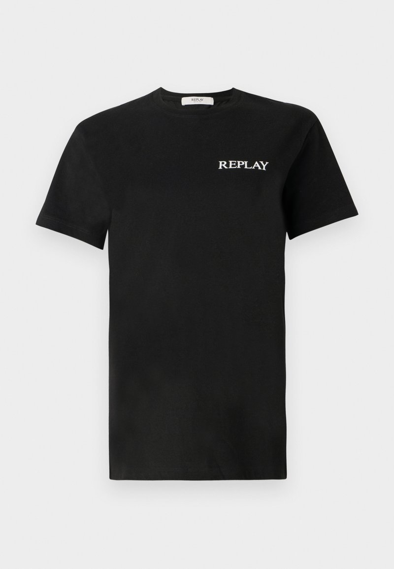 Replay T-shirt print zwart
