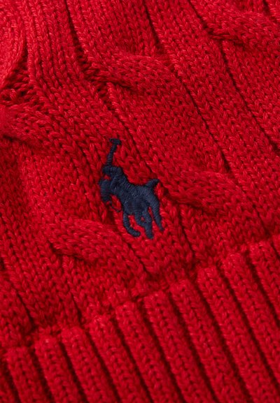 Polo Ralph Lauren CABLE-KNIT COTTON SCARF UNISEX - Šalle - red