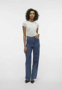 Aware VMINES FIONA O-NECK - T-shirts basic - snow white
