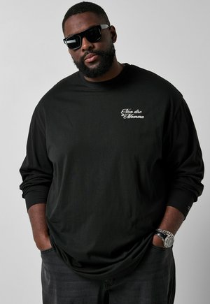 STHUGE LONG-SLEEVED T-SHIRT, OVERSIZED, BACK PRINT, UP TO 8XL - Langarmshirt - black