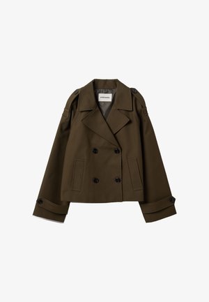 Stefanel, DOUBLE-BREASTED JACKET, REGULAR FIT. - Blazer - army green