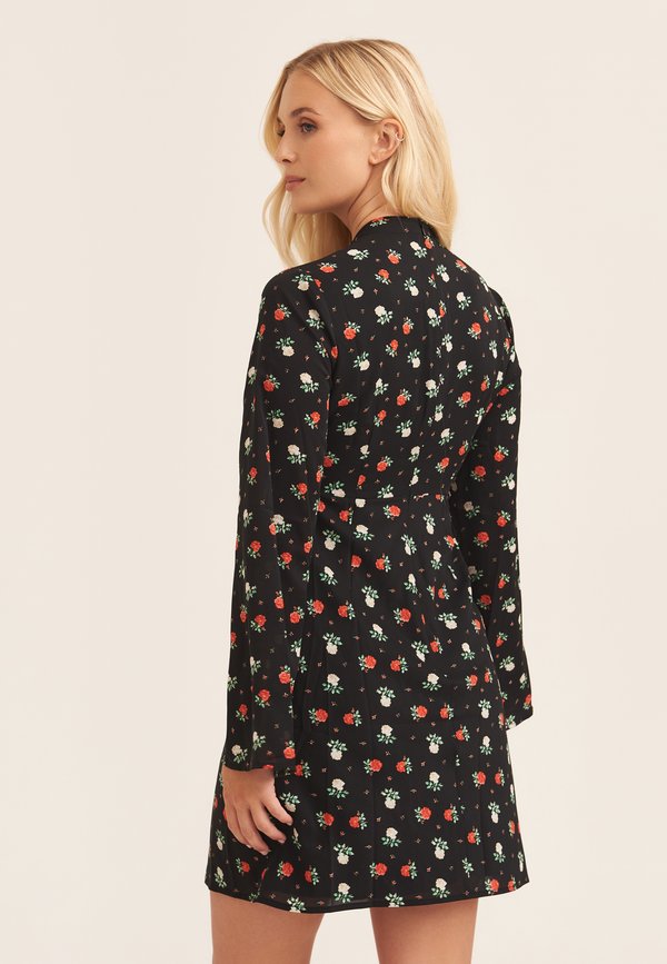 ROSE PRINT FLARED SLEEVE MINI WITH CUT OUT - Day dress4