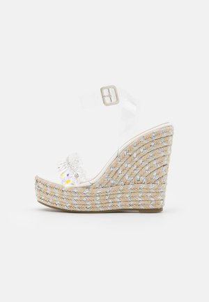 NATALY - Sandali con plateau - clear/white