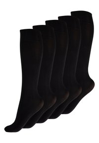 Calzitaly 5 PACK COLOURED COTTON - Calzettoni - black