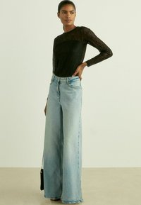 Reiss BERNICE DOUBLE-LAYER - Bluse - black