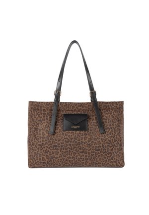 Handtasche - camel léopard
