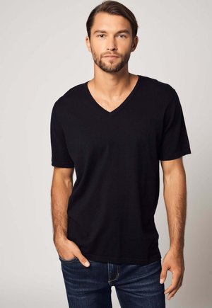 V-NECK - T-shirt basic - black