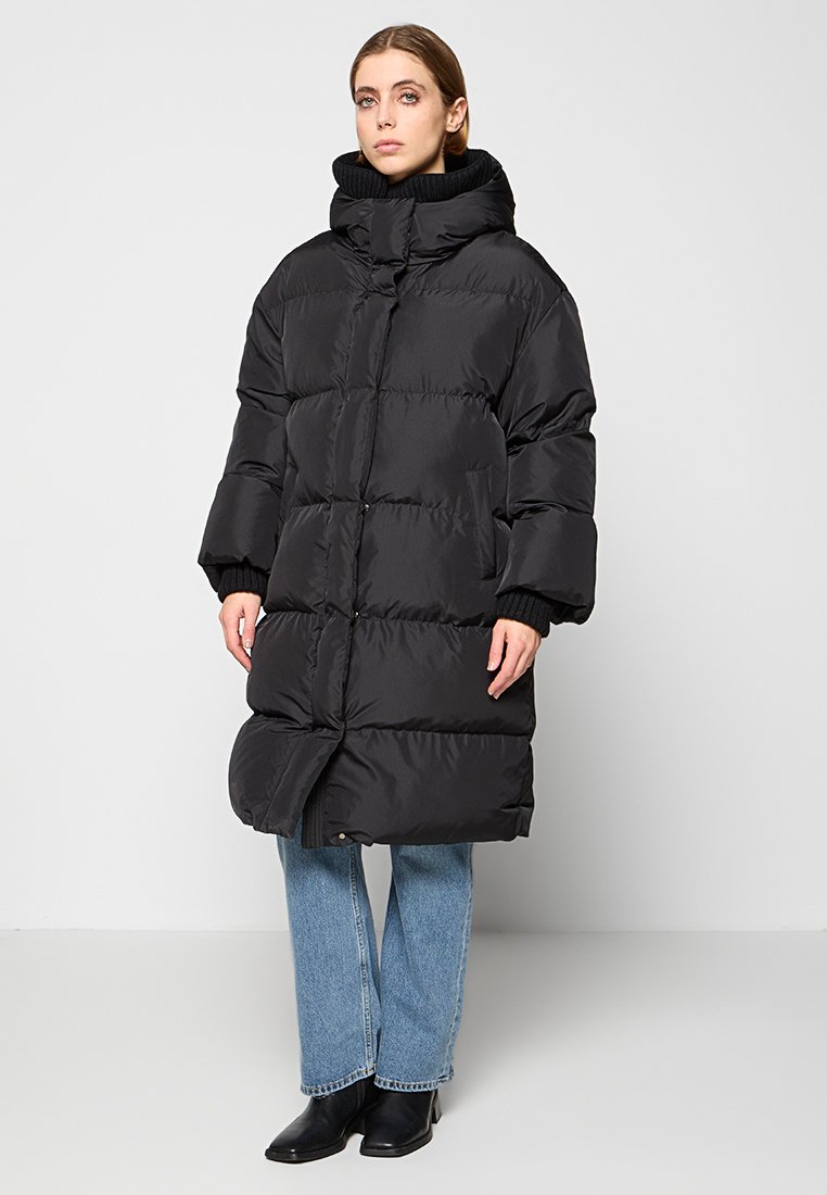 closed Winterjas zwart