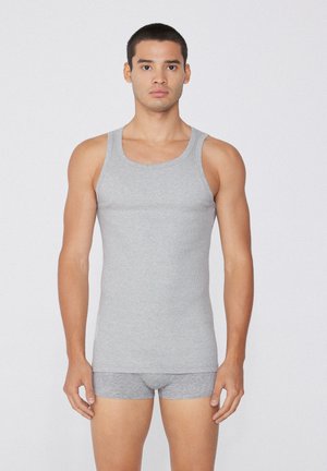 Tezenis RIBBED - Unterhemd/-shirt - grigio mel.chiaro