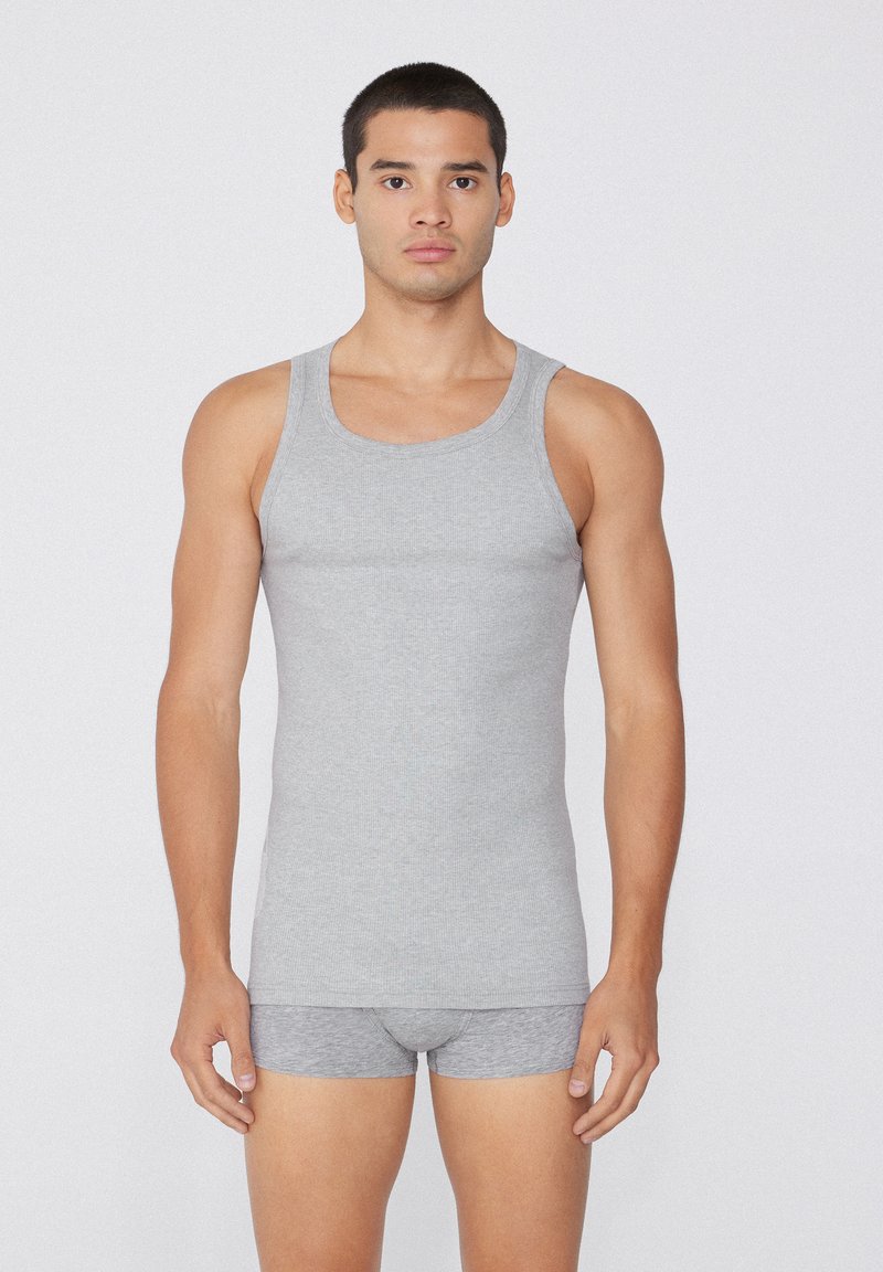 Tezenis RIBBED - Undershirt - grigio mel.chiaro