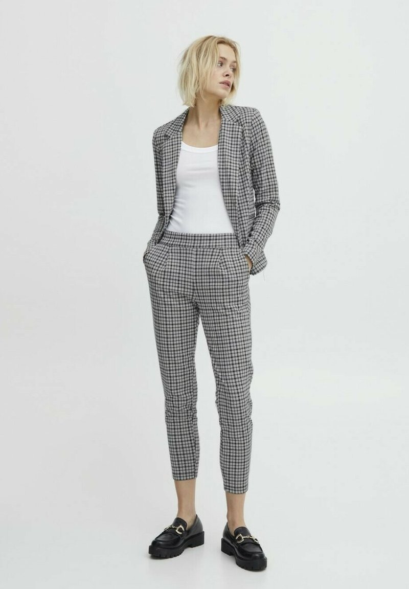ICHI CHECK chinos - grey/gris Zalando.es
