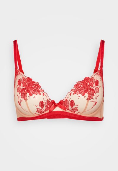 Agent Provocateur ELVIE BRA - Podprsenka s kosticemi - red/sand