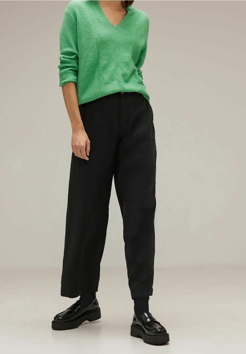 Street One Stickad tröja - mottled light green