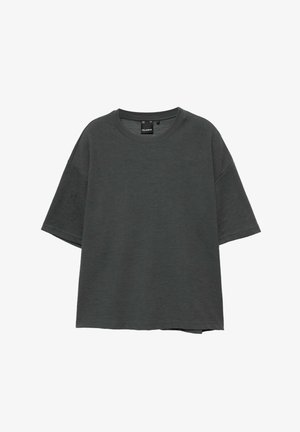 PULL&BEAR, RELAXED FIT TEXTURED - T-SHIRT - T-shirt basique - dark grey