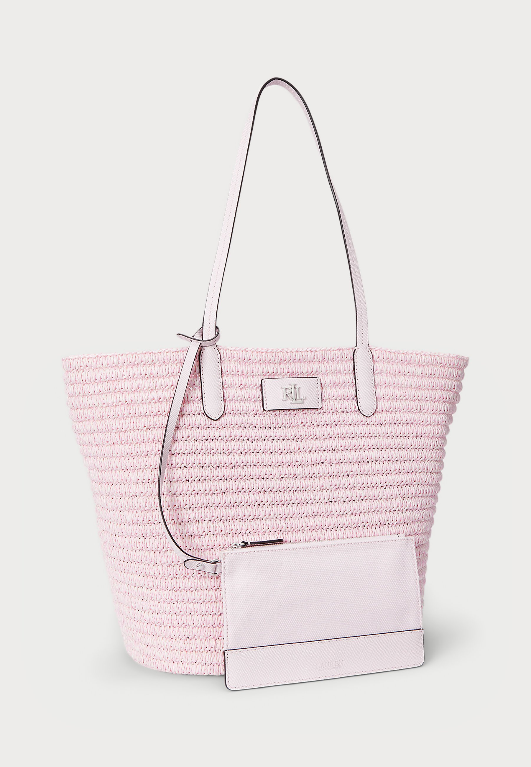 Lauren Ralph Lauren MÉLANGE WOVEN STRAW LARGE BRIE TOTE BAG