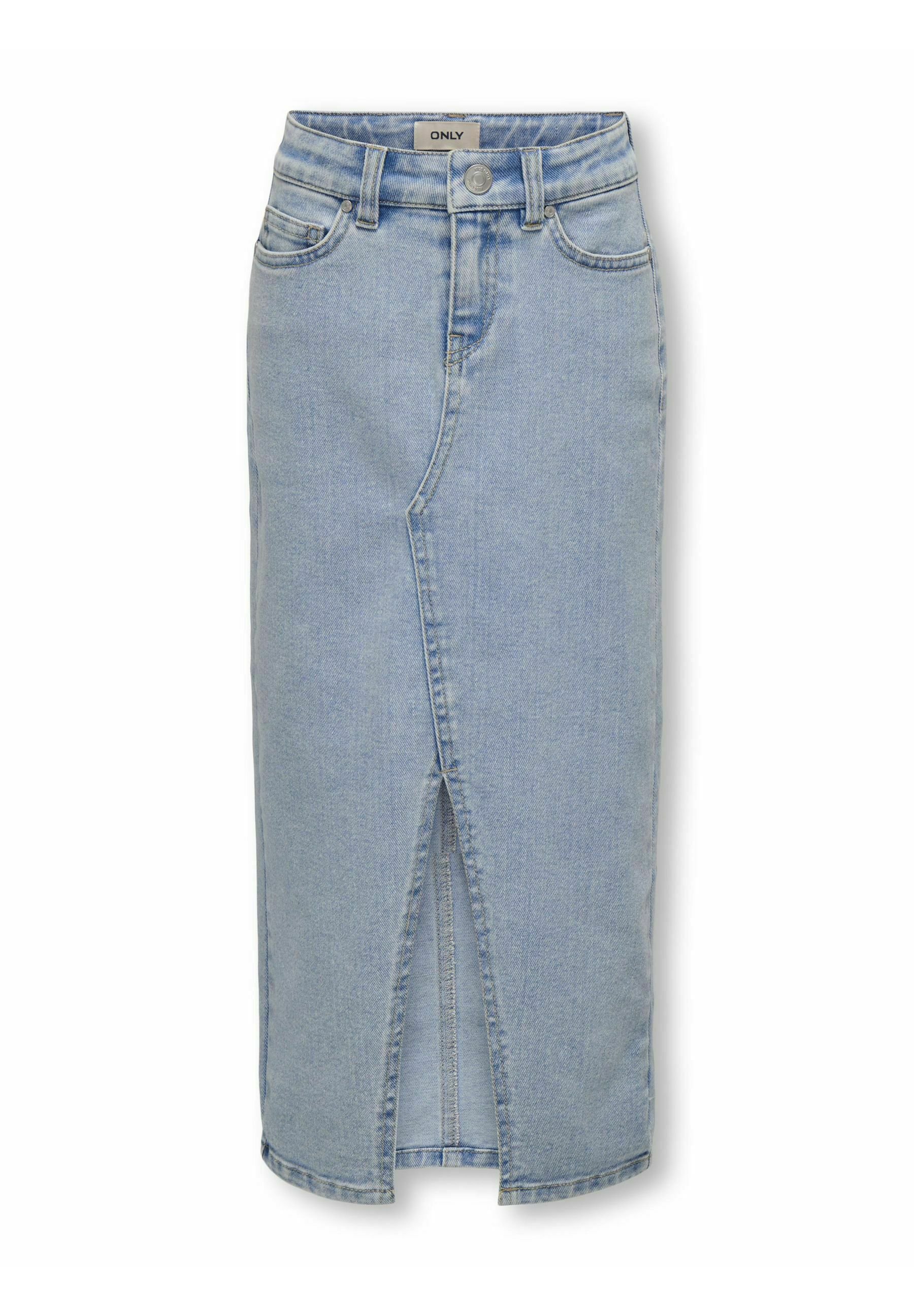 ONLY GIRLS MIDI Denim skirt light blue denim/light-blue denim
