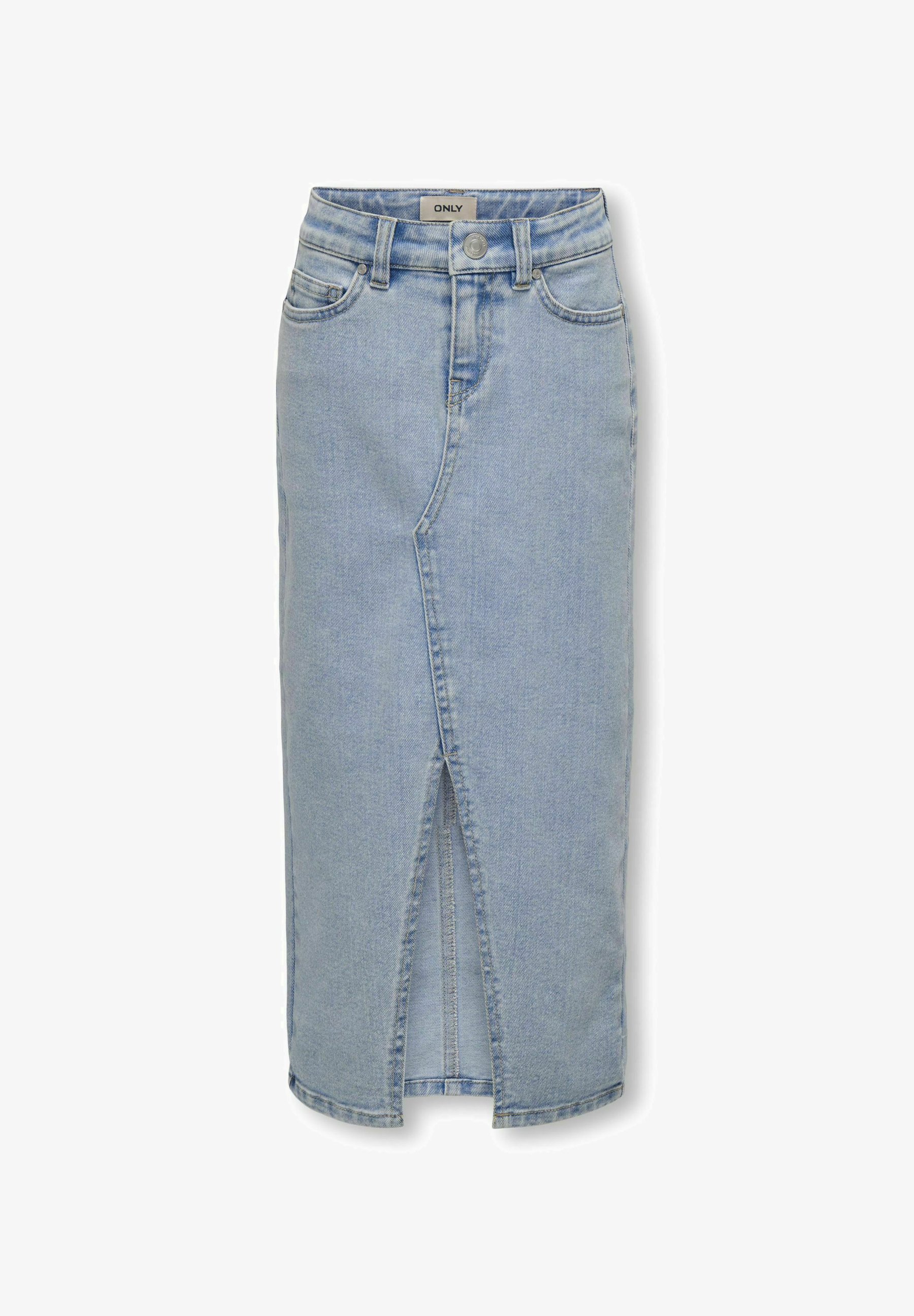 ONLY GIRLS MIDI Denim skirt light blue denim/light-blue denim