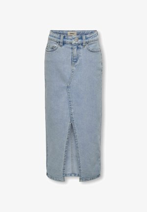 MIDI - Denim skirt - light blue denim