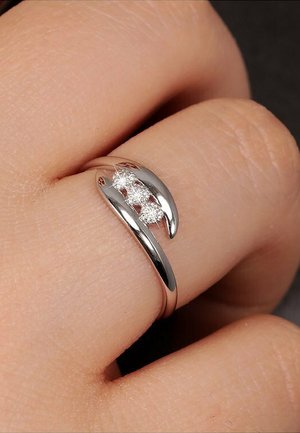 CHRIST Ring - weißgoldfarben