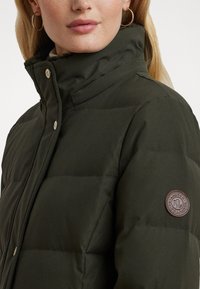 Lauren Ralph Lauren FAUX-FUR-TRIM HOODED DOWN COAT - Dūnu mētelis - loden