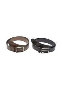 2-PACK - Gürtel - black silver brown silver