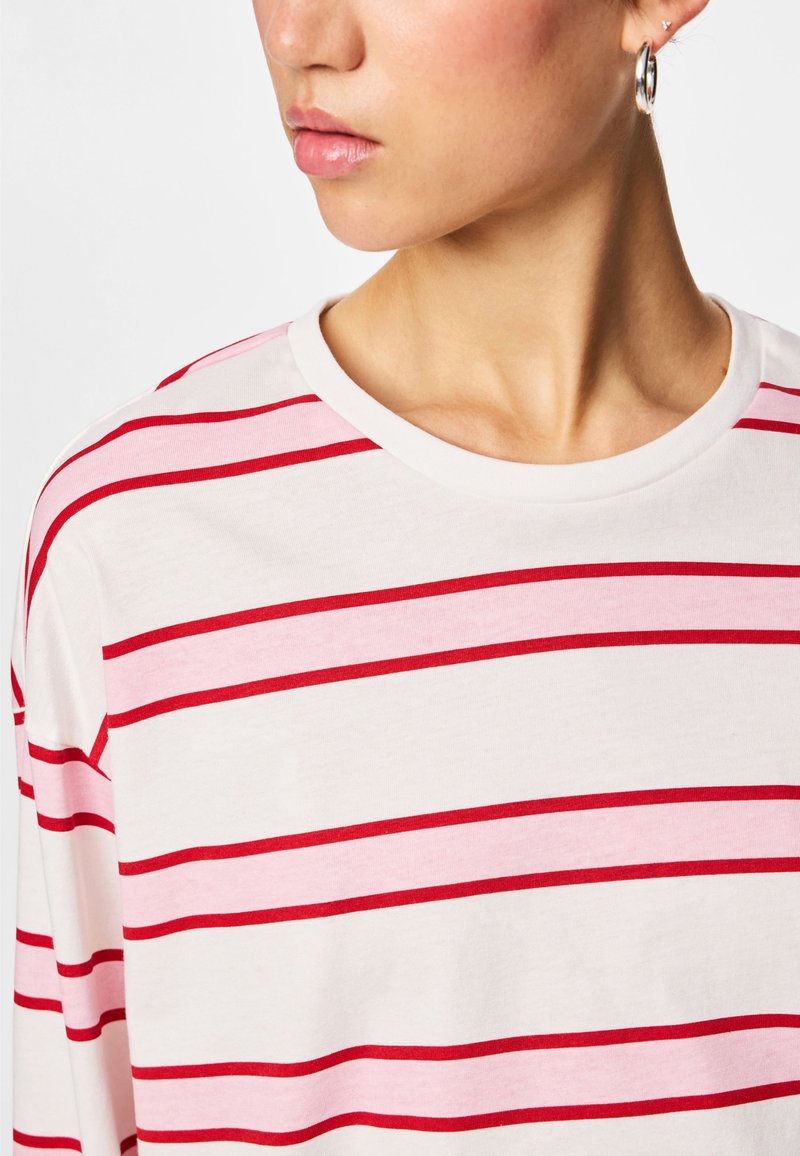 Maglietta Donna A Maniche Lunghe PIECES Pcria LS New Tee Noos BC, Scollo Rotondo, In 100% Cotone Biologico, Tinta Unita - 3