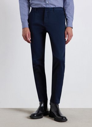 Calliope, PANTALONE LUNGO TINTA UNITA - Stoffhose - blu notte