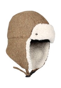 HERRINGBONE BEANIE - Kootud müts - toffee