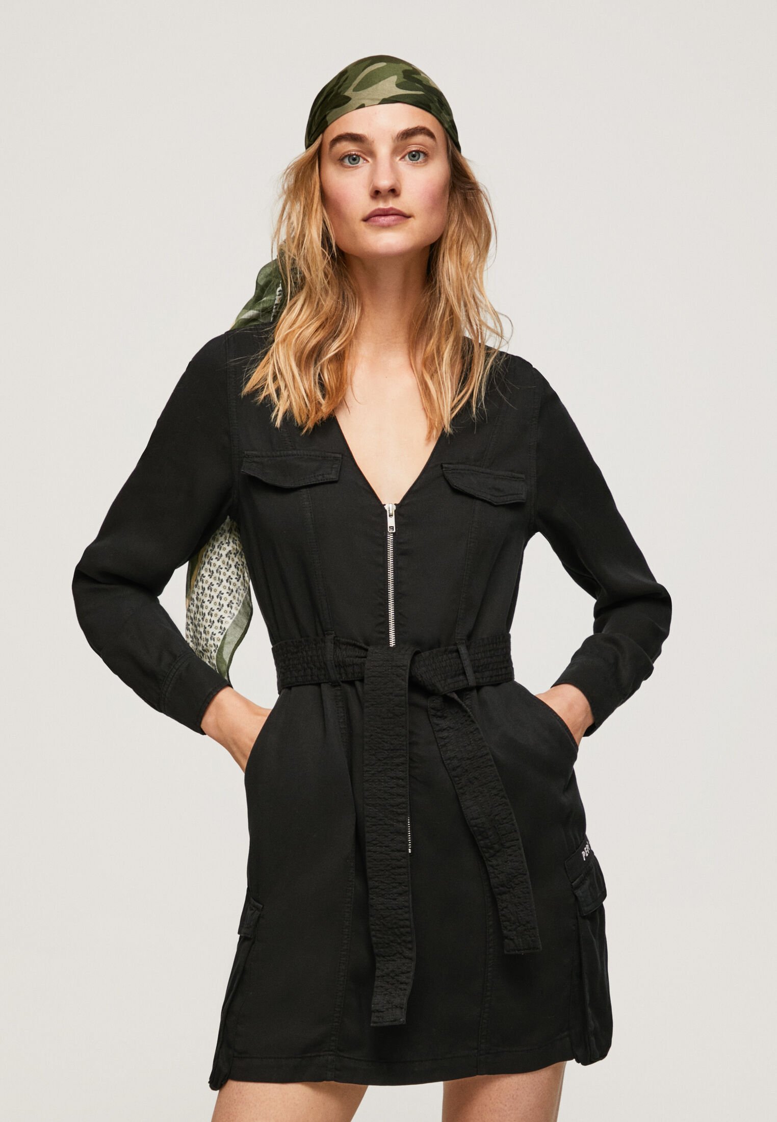 Pepe Jeans Damen Gloria Dress – Langes Hemdkleid Aus Viskose, Mit Seitenschlitzen