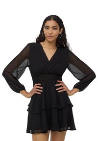 Terranova BALZE PUNTO SMOCK IN VITA - Vestito casual - nero