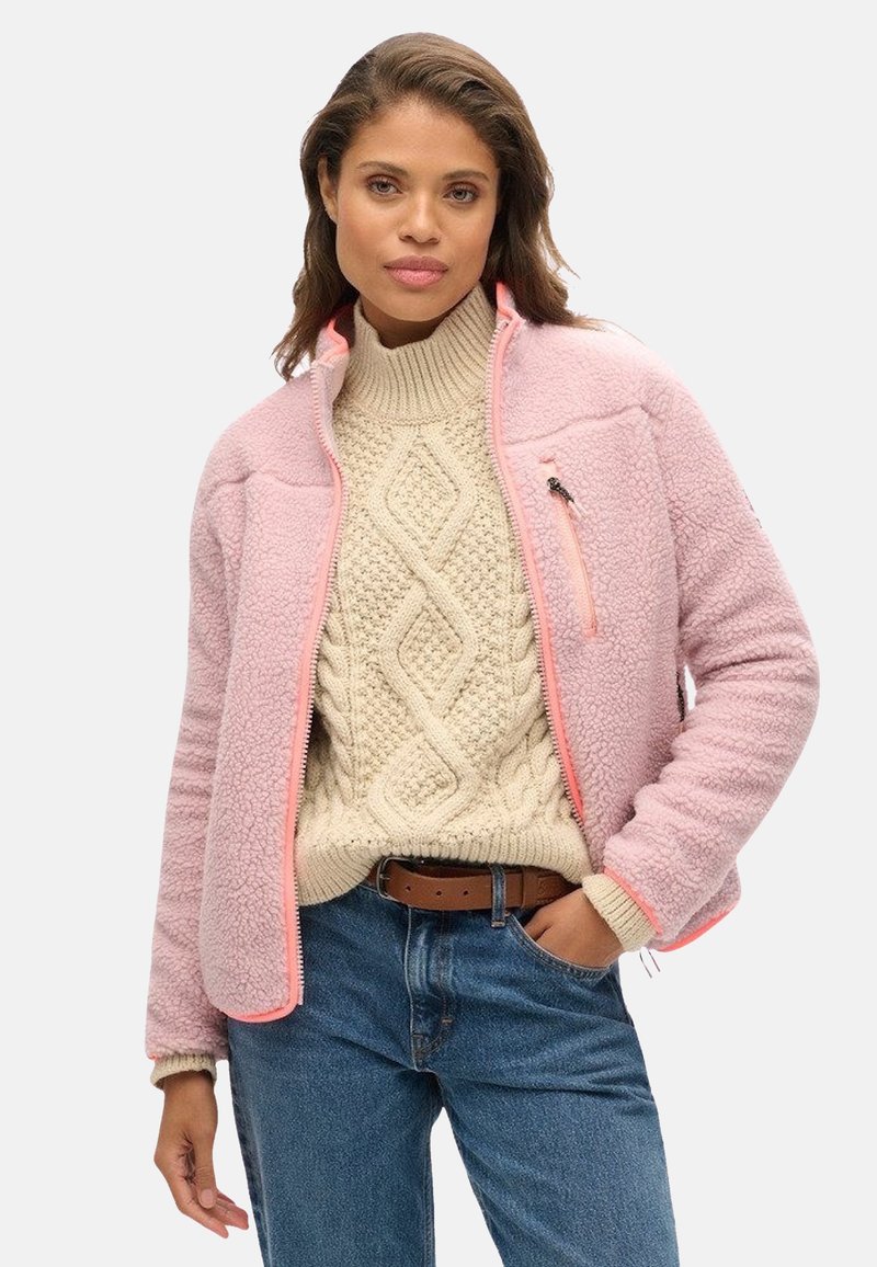 Superdry & Co FULL ZIP - Giacca in pile - pink