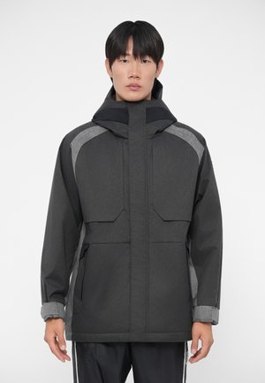 TRAIN LUX PADDED HOODIE JACKET - Párka - dark grey melange