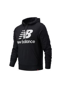 New Balance ESSENTIALS STACKED LOGO PO  - Jersey con capucha - black
