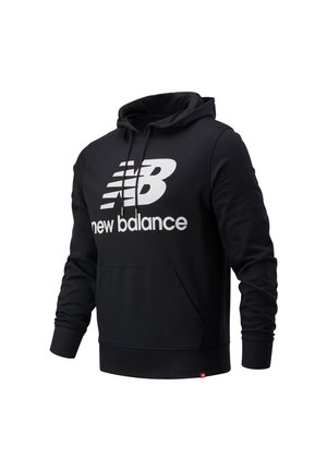 New Balance ESSENTIALS STACKED LOGO PO  - Jersey con capucha - black