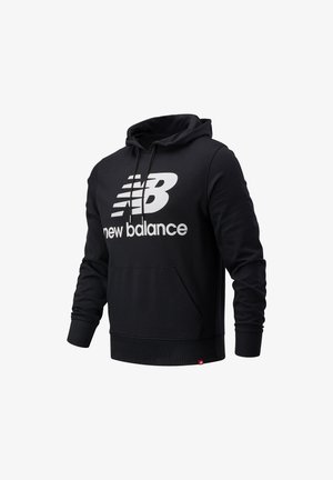 NB ESSENTIALS STACKED LOGO PO HOODIE - Bluza z kapturem - black