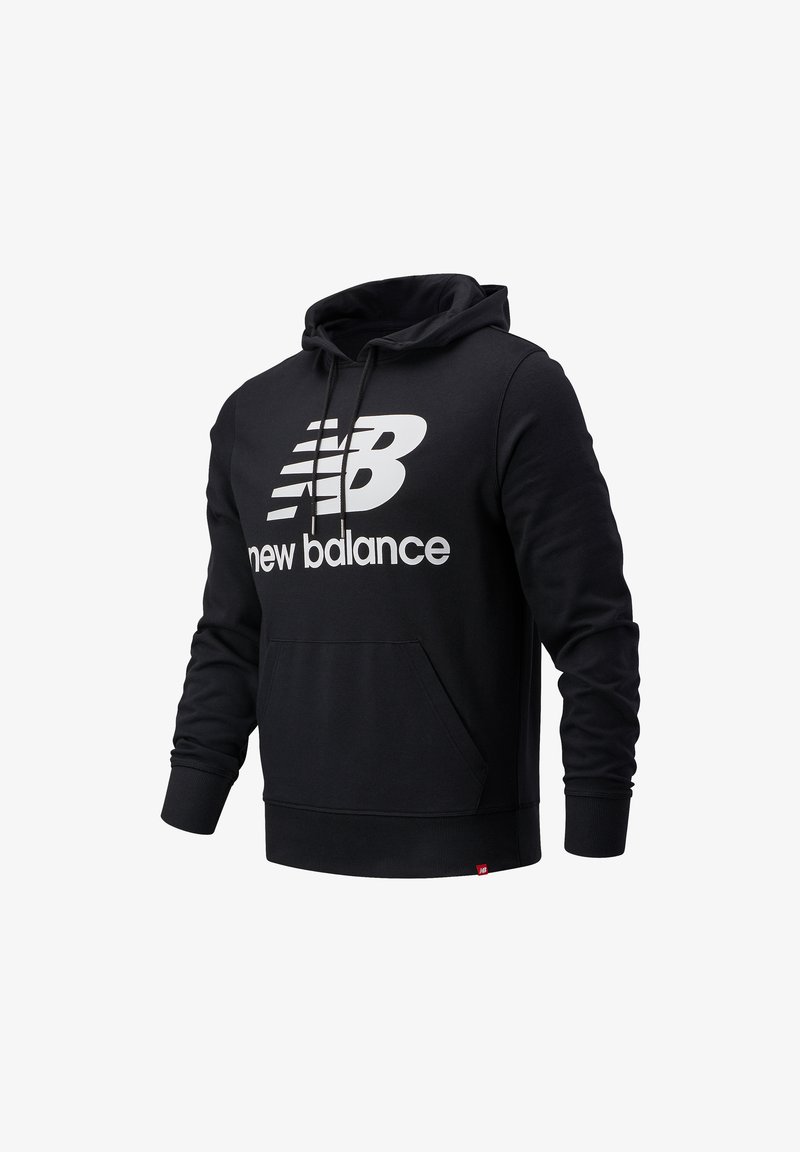 New Balance ESSENTIALS STACKED LOGO PO - Jersey con capucha - black