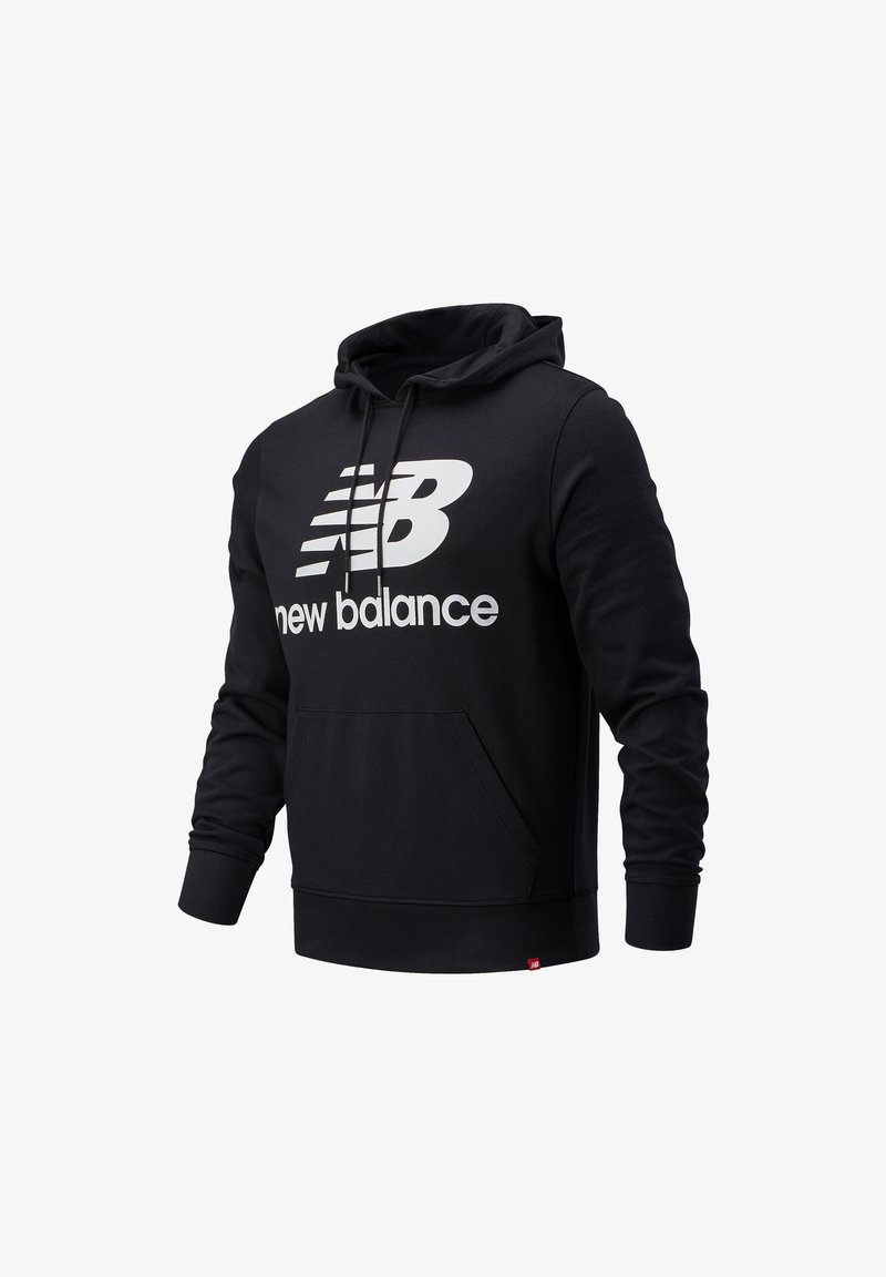 New Balance - ESSENTIALS STACKED LOGO PO  - Felpa con cappuccio - black, Ingrandire