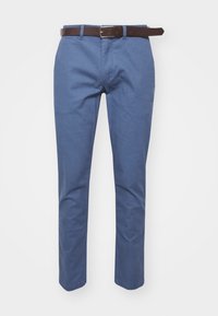 JPSTMARCO JJDAVE WITH BELT - Hlače chino - china blue