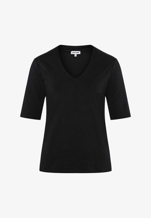 More & More, MORE & MORE KLASSISCHES T-SHIRT, GEDOPPELTES VORDERTEIL - T-Shirt basic - black