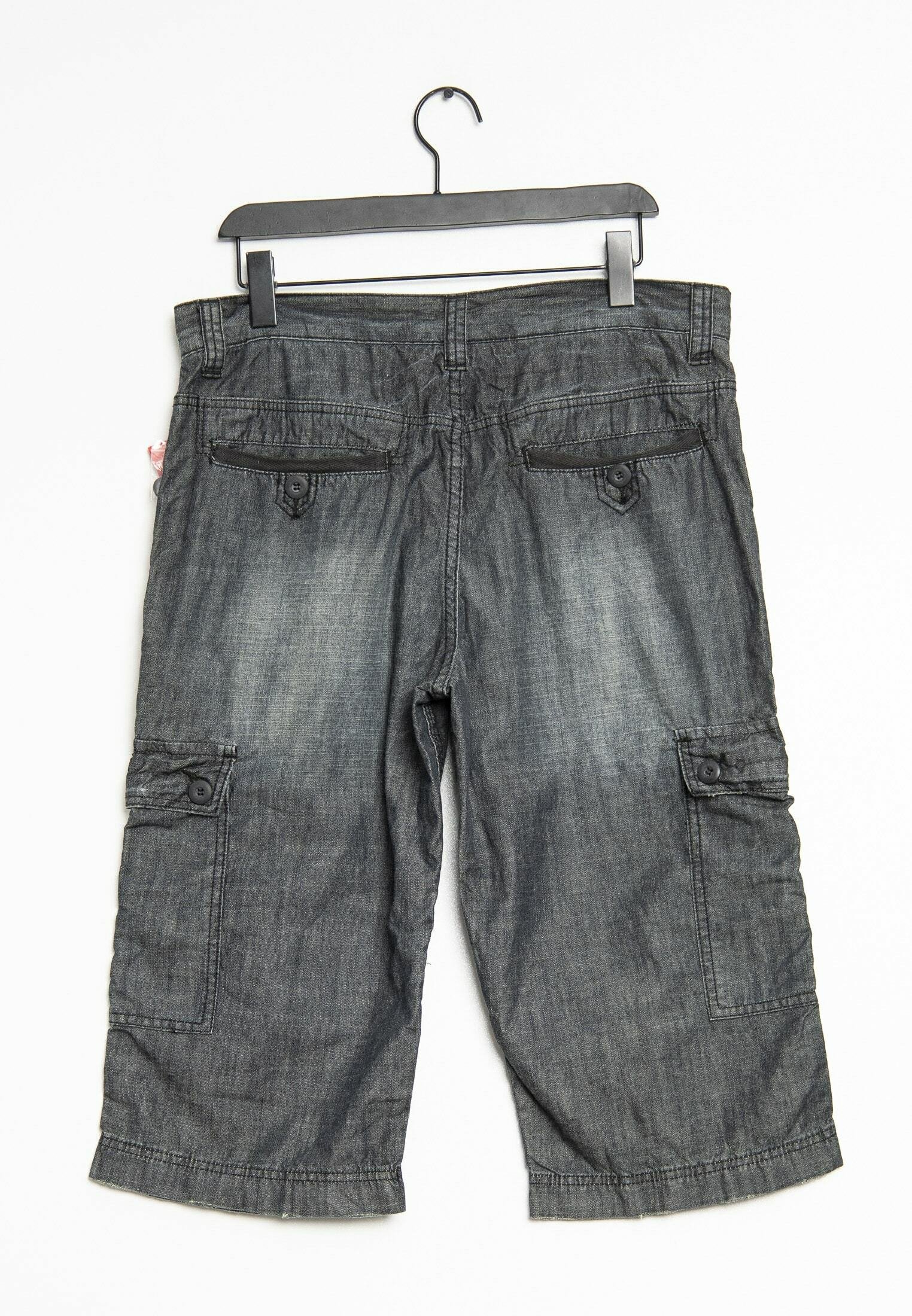 Topman Denim shorts - grey/mottled dark 