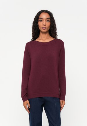 BASIC BOATNECK  - Pullover - deep burgundy red