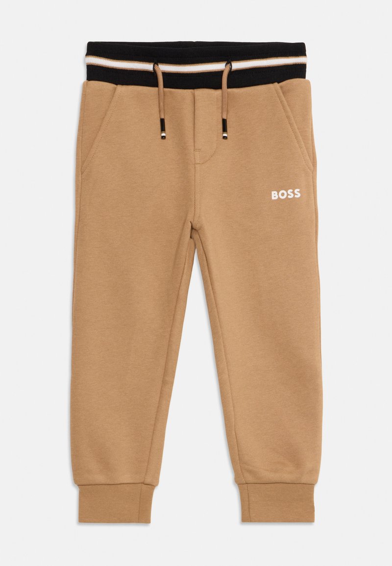 BOSS Kidswear Trainingsbroek lichtbruin mêleerd